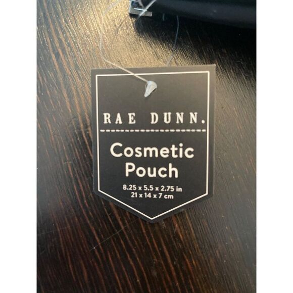 Rae Dunn NWT Queen Bee Cosmetic Pouch 8.25"x5.5"x2.75" PVC & Polyester, Black - Picture 4 of 7